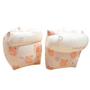 Brazalete de natación con doble airbag, diseño de conejo y oso de dibujos animados, para niños y adultos, flotadores de natación XLE-19 - Product Image 4