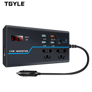 Nouvel onduleur de voiture multifonctionnel 2025 12V/24V 110V/220V 200W avec écran, chargeur rapide QC3.0 <span class=keywords><strong>USB</strong></span>-<span class=keywords><strong>C</strong></span> et <span class=keywords><strong>prise</strong></span> pour téléphone - Product Image 1
