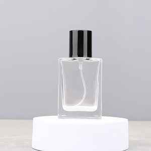 Elegante Envase Cuadrado para Perfume de 30ml/50ml, Transparente, con Curva Interior Única, Tapa Negra Pulida, Duradero, a Prueba de Fugas, Perfecto para Marca - Product Image 4