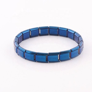 Pulsera Italiana para Hombre, con Logotipo Personalizado, Acero Inoxidable 304, Diamantes y Perlas, Acabado Pulido, en Oferta - Product Image 5