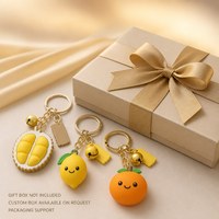 Op maat gemaakte PVC fruitfiguurtjes sleutelhanger groothandel promotionele cadeau souvenir party favor leverancier sleutelhanger