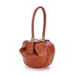 Borsa a Mano di Lusso in Vera Pelle con Motivo a Struzzo, Grande Capacità, Design Morbido in Pelle Bovina, Sac à Main - Product Image 3