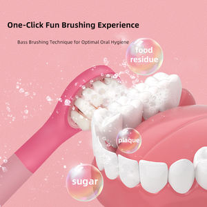 Brosse à dents électronique pour enfants, lot de 2 têtes, pas besoin de charge, alimentée par piles AAA, étanche IPX7, 3 modes de nettoyage - Product Image 4