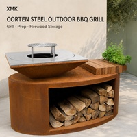 Barbecue au charbon de bois à feu ouvert, chauffage extérieur pour jardin, brasero