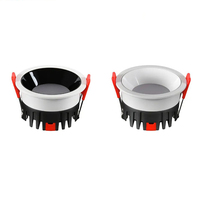 Plafonniers encastrés LED COB personnalisés AC110V AC220V pour chambre à coucher, 12W, sans cadre, ronds, anti-éblouissement
