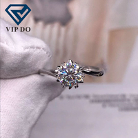 Bague personnalisée en or pur 9K 10K 14K 18K taille ronde 0,5 ct-6ct D-VVS diamant de laboratoire bijoux pour femmes bague de promesse bijoux de mode