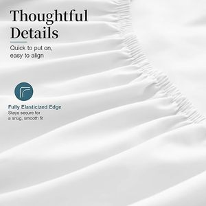Drap-<span class=keywords><strong>housse</strong></span> de luxe Pizuna 200 x 200 cm, couleur Seafoam, 100 % coton à fibres longues, 600 fils, tissage satiné, poche profonde <span class=keywords><strong>40</strong></span> cm, uni - Product Image 6