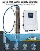 Pompa Sumur Dalam 4 Inci 220V Frekuensi Variabel MPPT Pompa Borehole Tahan Korosi Pompa Air Submersible Baja Tahan Karat
