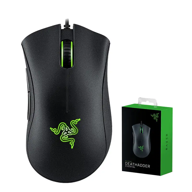 Original Razer Deathadder Essential Wired Gaming Mouse Mice 6400DPI Optical Sensor 5 Independently Buttons For Laptop PC Gamer