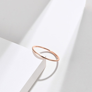 Korean style 1mm fashionable and simple ultra-<b>thin</b> plain titanium steel women's <b>ring</b>, light luxury niche couple's trendy and ver - Product Image 4