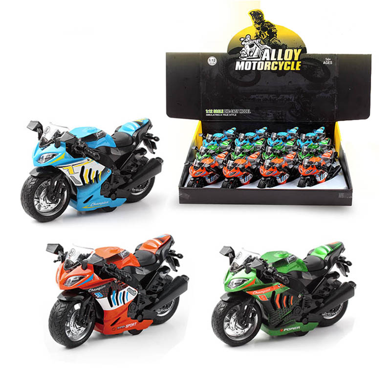 Set De 4 Motocicletas De Juguete En Aleación Y ABS – Modelos Retrocedentes De Alta Simulación, Colores Rojo, Amarillo, Azul Y Verde, Para Niños De 3 A 8 Años