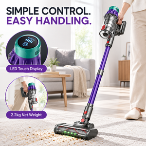 Aspiradora Inalámbrica de Mano con Motor sin Escobillas de 650W, Succión Potente de 40kPa, Batería Extraíble de 2200mAh, Aspiradora para Pelo de Mascotas - Product Image 3