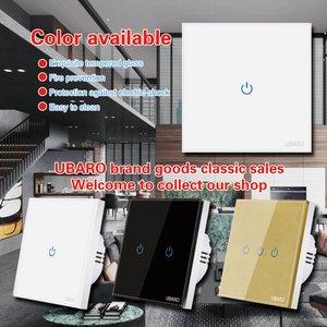 UBARO Temperli Cam Dokunmatik Duvar Anahtarı 86 UK Tekli Canlı Kablolu 220V 10A Dokunmatik Anahtar Nötr Kablo Gerektirmez Ev Aydınlatması İçin - Product Image 5