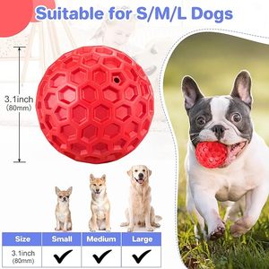Pelota de Goma Resistente para Perros, de Lujo, con Diseño de Panal de Abeja, No Tóxica, Gruesa, Impermeable, Interactiva, Indestructible, Juguete para Masticar - Product Image 6