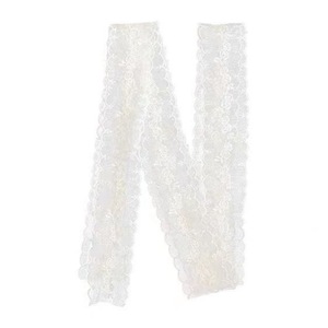 Pañuelo de encaje blanco con bordado floral para mujer, accesorio de verano, bufanda larga y fina, estilo elegante - Product Image 3