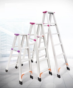 Échelle de travail pliable en alliage d'aluminium pour l'extérieur Échelle d'homme Échelle d'échafaudage pliable à forte charge Échelle à chevrons - Product Image 2