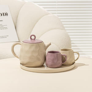 Service à thé en céramique, théière pour la maison, tasse à thé, ensemble complet pour l'eau, ensemble de tasses à eau haut de gamme - Product Image 3