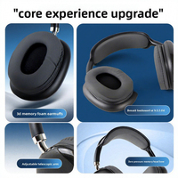 Casque sans fil HiFi RTS P9 Plus, casque stéréo de haute qualité en cuir, casque avec lecteur de carte TF, lecteur de musique