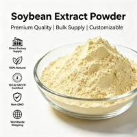 Poudre d'extrait de soja HERBAL sans OGM, 20%-40% d'isoflavones de soja, riche en protéines, génistéine séchée par pulvérisation, qualité alimentaire et cosmétique, ISO/HALAL