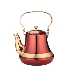 高品质阿拉伯风格不锈钢金属茶具餐厅旅游和家庭用定制咖啡壶