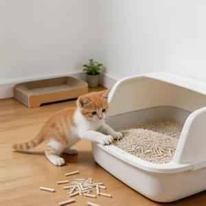 Litière pour chat en bois de pin, gel de silice, sable, bentonite de sodium, charbon actif, agglomération rapide, sans poussière, biodégradable, écologique - Product Image 1