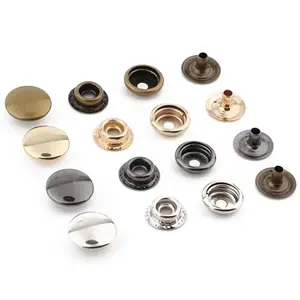 Yüksek kaliteli Metal düğmeler fabrika giyim için özelleştirilmiş renk dört bölüm bahar Metal baskı düğme
