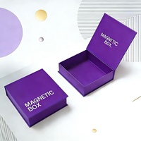 Boîte cadeau cosmétique pliable magnétique vide en carton rigide noir mat de luxe avec logo personnalisé de qualité supérieure