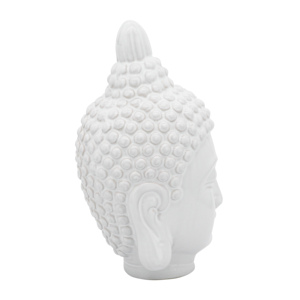 Escultura de Cabeza de Buda en Cerámica, Figura Decorativa de Gres para Hogar u Oficina - Product Image 3