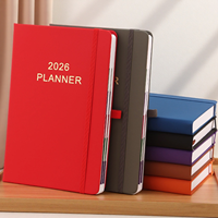 2026 planificateur scolaire Promotion en gros PU cuir Journal Agenda 2026 calendrier cahier avec stylo