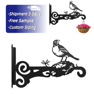 Ijzeren Metalen Plant Hanger Buitenmuur Haak Voor Opknoping Mand Vogel Huis Zonne-Energie Tuin Patio Decor - Product Image 1