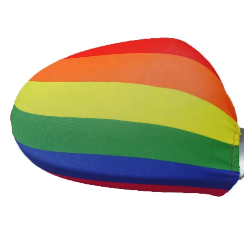 rainbow car wing mirror cover, custom sublimation car mirror flag, gay pride rainbow car mirror socks