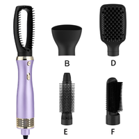 Lanumi BY-812 Ensemble de sécheuse et de coiffage professionnel 5 en 1 pour salon, tendance, styler complet, peigne à air chaud, température LCD, électrique