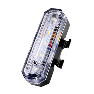 ยัวลี่ไฟท้ายจักรยาน LED สีแดงสีขาวแฟลชกันน้ำ IPX4 สำหรับอุปกรณ์ปั่นจักรยานเสือภูเขา - Product Image 1