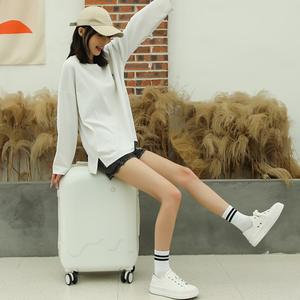 Maleta de Mano Ligera X01 de 20 Pulgadas, Color Sólido, con Cierre, Ruedas Giratorias Modernas para Mujer, Viajes de Ocio - Product Image 4