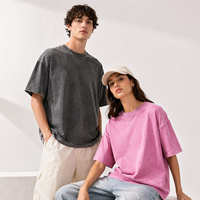 T-shirts unisexes délavés à l'acide, vintage, 230 g/m², coton, coupe oversize, impression sérigraphique, streetwear homme, haute qualité