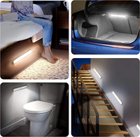 Lampe LED à capteur magnétique sans fil, moderne, blanc chaud, en aluminium, dimmable, idéale pour couloir, escalier, cuisine, chambre, salon – Meilleure vente