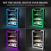 Vitrine d'exposition en acrylique personnalisée à 3 niveaux avec LED RGB, présentoir en acrylique pour boutique de tabac, étagère d'exposition en acrylique Apache