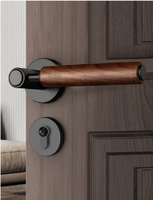 Poignée de porte intérieure ambidextre de style simple et de haute qualité, installation facile, serrure de porte à aspiration magnétique silencieuse pour portes
