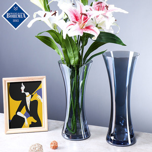 Bohemia Crystal Glass <b>Vase</b> Slim Waist Modern Design Home Decor Gift <b>Vase</b> - Product Image 1