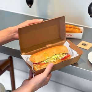Papier d'emballage pour hamburgers biodégradable en PE résistant à la graisse, écologique, à une face, de qualité alimentaire, pour sandwichs, hamburgers, hot-dogs - Product Image 6