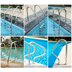 <span class=keywords><strong>Échelle</strong></span> de <span class=keywords><strong>piscine</strong></span> en acier inoxydable 304 série SF/SL/MU, résistante à la corrosion, antidérapante, facile à installer, pour piscines hors sol - Product Image 2