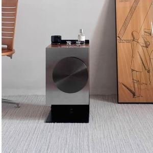 طاولة بجانب السرير بطراز باوهاوس بتصميم شمالي فاخر طاولة نوم خشبية عائمة مع أضواء لأثاث غرفة النوم - Product Image 2