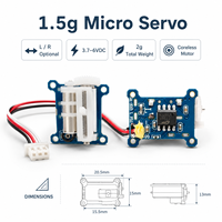 Mini servo numérique 1,5 g - Paire de servos linéaires gauche et droit - Idéal pour mini-robot fixe