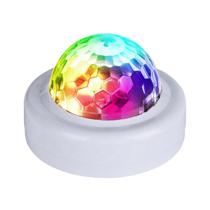 Battery Powered Portable DJ Lamp 3W RGB Music Sound Activated LED Disco Stage Mini LED Car Adornment Light Lamp Magic Ball