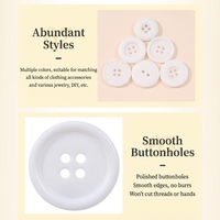 Boutons en résine colorés lavables en stock – Formes étoile, champignon, rectangle – Accessoires de couture textiles durables pour vêtements