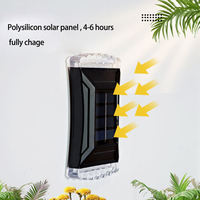 Lampes murales solaires haut et bas, IP65, étanches, appliques murales extérieures, éclairage mural pour extérieur, maison, jardin, cour, garage, véranda