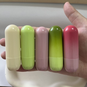 Mini dễ thương Rỗng Mỹ phẩm bao bì Lip Balm Stick container ống bơm lại chất lỏng in ấn màu hồng son môi Ống - Product Image 2