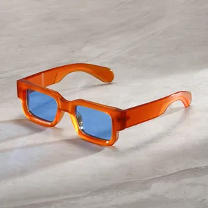 Óculos de sol LBA 3401 popular, óculos de sol quadrados grossos personalizados com logotipo de marca feminina, óculos retangulares de designer de moda masculina, óculos de sol em cores 2024, ideal para mulheres