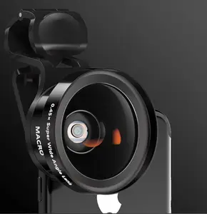 2023 New Coming 2 in 1 Clip 37MM 12.5x Macro 52mm 0.45x Super Wide Angle Lens for iPhone,Samsung,HuaWei,Xiaomi