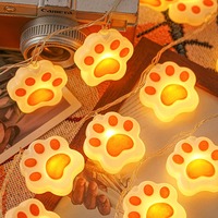 Guirlande lumineuse LED Cat PAWS, longueur 3 m, éclairage décoratif à piles pour fêtes de fin d'année et décorations d'anniversaire